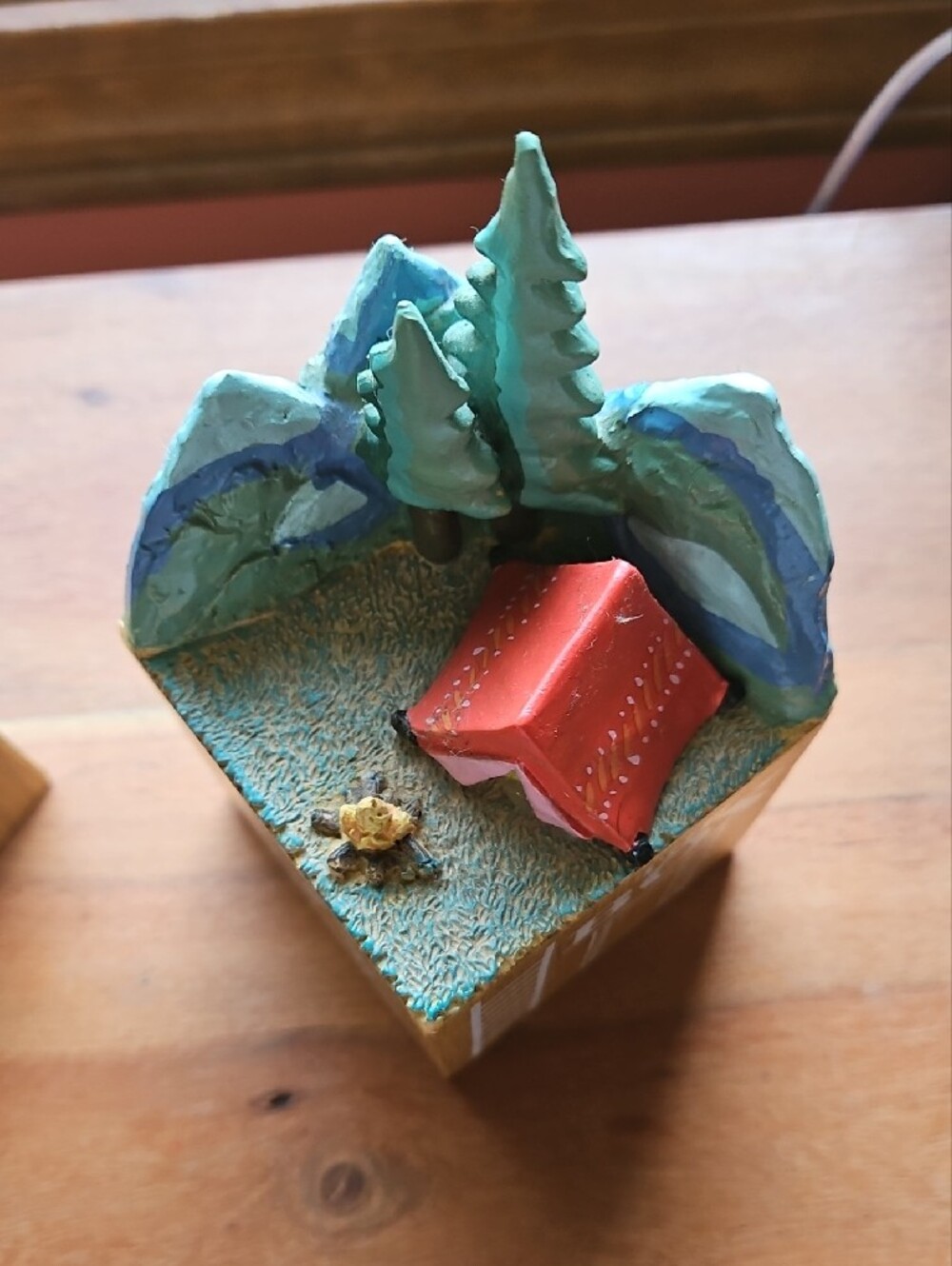 Woodland Adventure Decorative Block Set - Brown with Red and Cream Accents - Picture 3 of 7